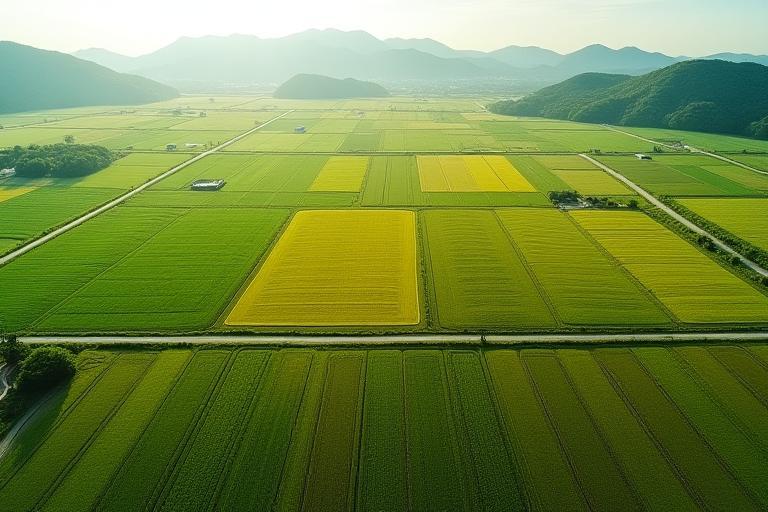 みどりの大地ファームの航空写真