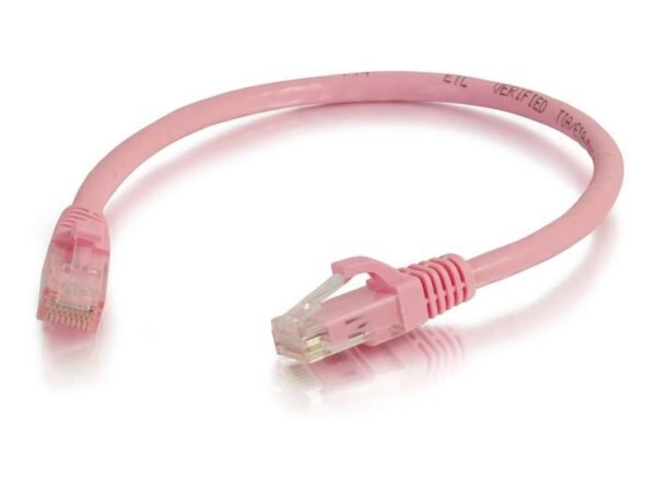 C2G 1FT CAT6 Snaggles Cord - Pink - Image 4