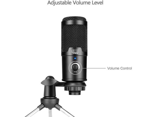 Adesso USB Unidirectional Microphone with Stand - Image 3